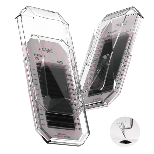 Organic Processed Korean Fiber For Longer Lasting Eyelash Trays Multi Length 10-13mm, Classic /Matte Finished Lash Tray